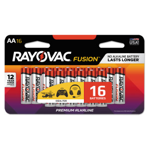 Rayovac Fusion Advanced Alkaline AA Batteries, 16/Pack (RAY81516LTFUSK) View Product Image