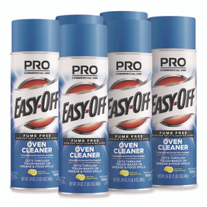 Professional EASY-OFF Fume Free Max Oven Cleaner, Foam, Lemon, 24 oz Aerosol Spray, 6/Carton