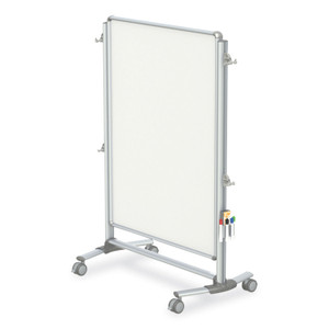 Ghent Nexus Partition Whiteboard, 48" x 60", White Surface, Satin Aluminum Frame