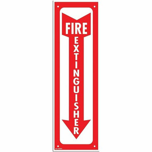 COSCO Fire Extinguisher Sign - Glow in The Dark Design - Print/Message "Fire Extinguisher" - 4" Width x 13" Height - Rectangular Shape - Tear Resistant, Durable
