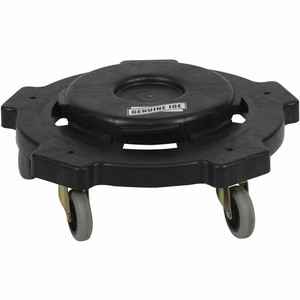 Genuine Joe 17.9" Round Dolly - 5 Casters - 3" Caster Size - Resin - 6.30" Height - Black