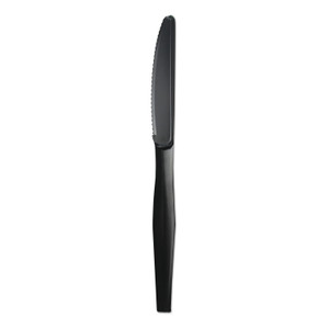 Boardwalk Heavyweight Polypropylene Cutlery, Knife, Black, 1000/Carton (BWKKNIFEHWPPBLA) View Product Image