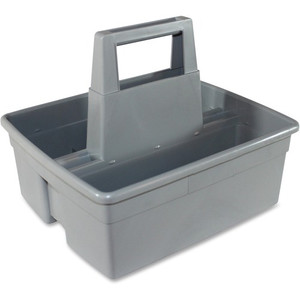 Impact Maids' Basket - 2 Compartment(s) - 10.10" Height x 11.10" Width x 12.90" Length - Handle, Heavy Duty - Gray - Plastic - (IMP1803)