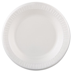 Dart Quiet Classic Laminated Foam Dinnerware, Plate, 10.25" dia, White, 125/Pack, 4 Packs/Carton (DCC10PWQR) View Product Image