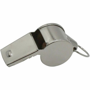 Champion Sports Medium Weight Metal Whistle - Silver