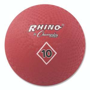 Champion Sports Playground Ball, 10" Diameter, Red