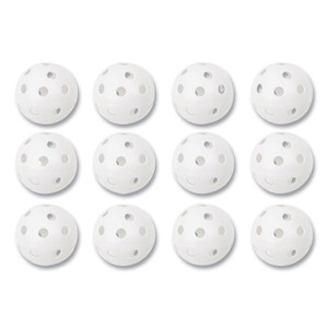 Champion Sports Plastic Baseballs, 9" Diameter, White, 12/Set Champion Sports Plastic Baseballs, 9" Diameter, White, 12/Set