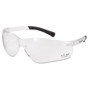 MCR Safety BearKat Magnifier Safety Glasses, Clear Frame, Clear Lens