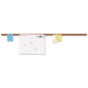 Universal Cork Bulletin Bar, 1" x 36", Brown/Silver