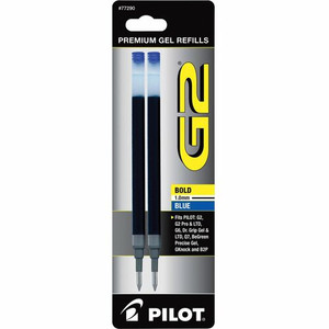 Pilot G2 Bold Gel Pen Refills - 1 mm , Bold Point - Blue Ink - Smear Proof