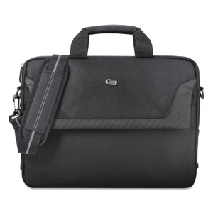 Solo Pro Slim Brief, Fits Devices Up to 16", Polyester, 15.5 x 2 x 11.5, Black