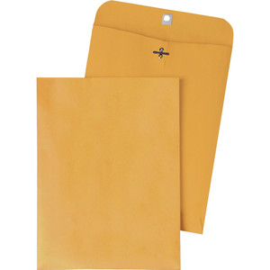 Quality Park 11-1/2 x 14-1/2 Clasp Envelopes with Deeply Gummed Flaps - Clasp - #105 - 11 1/2" Width x 14 1/2" Length - 28 lb - Gummed