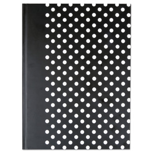 Universal Casebound Hardcover Notebook, 1-Subject, Wide/Legal Rule, Black/White Cover, (150) 10.25 x 7.63 Sheets View Product Image
