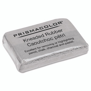 Prismacolor Design Kneaded Rubber Art Eraser, For Pencil Marks, Rectangular Block, Large, Gray