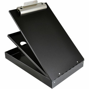 Saunders Aluminum Bottom Opening Form Holder - 1" Clip Capacity - Storage for Stationary - Bottom Opening - 8 1/2" x 12" Sheet Size - Aluminum