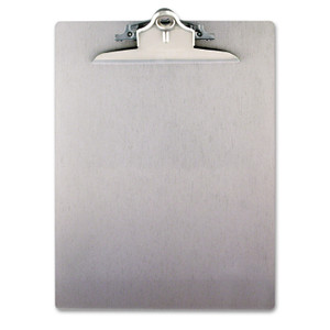 Saunders Recycled Aluminum Clipboard with High-Capacity Clip, 1" Clip Capacity, Holds 8.5 x 11 Sheets, Silver Saunders Recycled Aluminum Clipboard with High-Capacity Clip, 1" Clip Capacity, Holds 8.5 x 11 Sheets, Silver