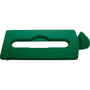 Rubbermaid Commercial Slim Jim Lid Green Paper Slot - Green - Plastic
