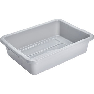 Rubbermaid Commercial 4.6G Bus/Utility Box - Dishwasher Safe - Gray - Plastic Body - (RCP3349GRACT)
