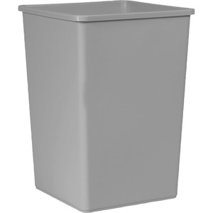 Rubbermaid Commercial Products Waste Container, Square, Indoor/Outdoor, 35 Gallon, 4/CT, GY (RCP3958GYCT) View Product Image