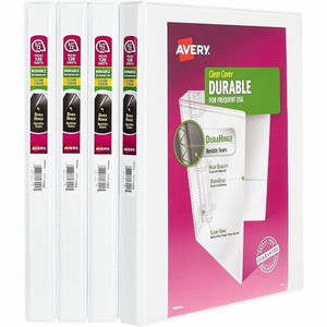 Avery Durable View 3 Ring Binders - 1/2" Binder Capacity - Letter - 8 1/2" x 11" Sheet Size - 135 Sheet Capacity - 3 Ring(s)