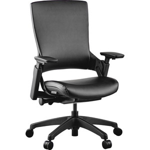 Lorell Serenity Series Executive Multifunction High-back Chair - Leather Seat Material - Leather Back Material - High Back