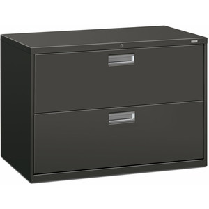 HON Brigade 600 H692 Lateral File - 28.4" Height x 42" Width x 18" Depth - 2 - Finish: Charcoal