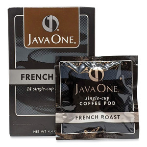 Java One Coffee Pods, French Roast, Single Cup, 14/Box