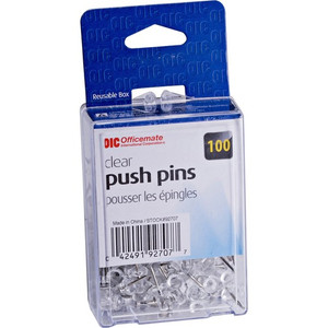 PUSHPIN;PLASTIC;100BX;CR