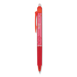 Pilot FriXion Clicker Erasable Gel Pen, Retractable, Extra-Fine 0.5 mm, Red Ink, Red Barrel, Dozen (PIL32522) View Product Image
