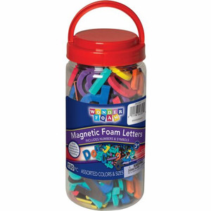 WonderFoam Magnetic Letters/Numbers - Magnetic - Washable - Assorted - Foam