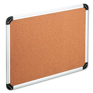 Universal Cork Board with Aluminum Frame, 48 x 36, Tan Surface, Silver Frame (UNV43714) View Product Image