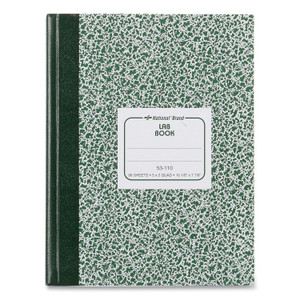 National Lab Notebook, Quadrille Rule (5 sq/in), Green Marble Cover, (96) 10.13 x 7.88 Sheets