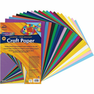 Creativity Street Art Paper Sheets - Craft, Art - 2" Height x 12" Width x 18" Length - Assorted
