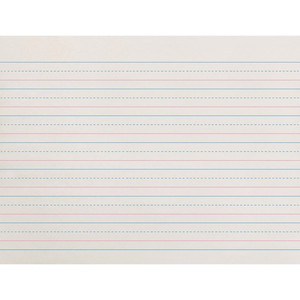 Zaner-Bloser Dotted Midline Newsprint Paper - 500 Sheets - 0.63" Ruled - Unruled Margin - 10 1/2" x 8" Sheet Size - White Paper