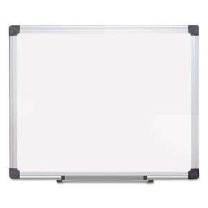 MasterVision Porcelain Value Dry Erase Board, 24" x 36", White Surface, Satin Aluminum Frame