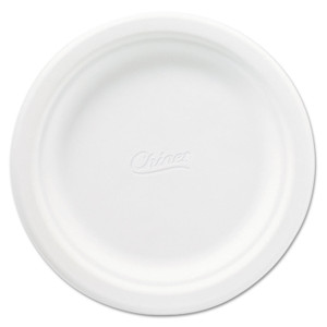 Chinet Classic Paper Plates, 6.75" dia, White, 125/Pack, 8 Packs/Carton (HUH21226CT) View Product Image