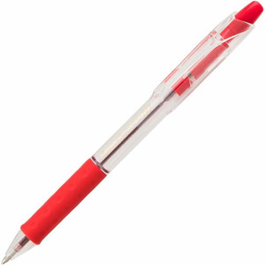 Pentel Recycled Retractable R.S.V.P. Pens - 1 mm Medium Pen Point - Refillable - Retractable - Red Ink - Clear Barrel