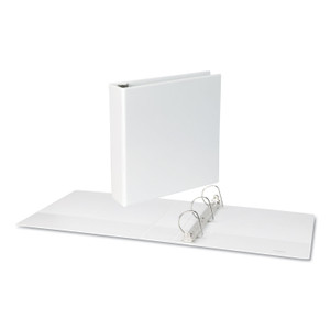 Universal Slant D-Ring View Binder, 3 Rings, 2" Capacity, 11 x 8.5, White (UNV20746) View Product Image
