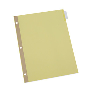Universal Deluxe Extended Insertable Tab Indexes, 8-Tab, 11 x 8.5, Buff, Clear Tabs, 24 Sets