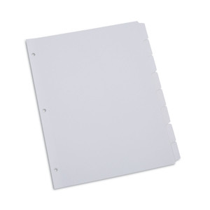 Universal Deluxe Write-On/Erasable Tab Index, 8-Tab, 11 x 8.5, White, White Tabs, 1 Set (UNV20818) View Product Image