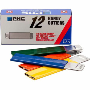 PHC Pacific Handy Box Cutter - Tap Open, Tap Close - Aluminum - Assorted
