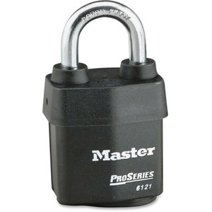 Master Lock Pro Series Rekeyable Padlock - Keyed Different - 0.31" Shackle Diameter - Cut Resistant, Pry Resistant, Weather Resistant - Steel - Black