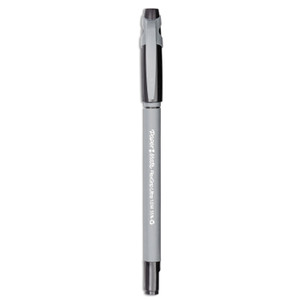 Paper Mate FlexGrip Ultra Recycled Ballpoint Pen, Stick, Medium 1 mm, Black Ink, Gray Barrel, Dozen (PAP9630131) View Product Image