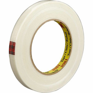 Scotch Premium-Grade Filament Tape - 60 yd Length x 0.75" Width x 6.6 mil Thickness - 3" Core - Clear - Synthetic Rubber - Glass Yarn Backing