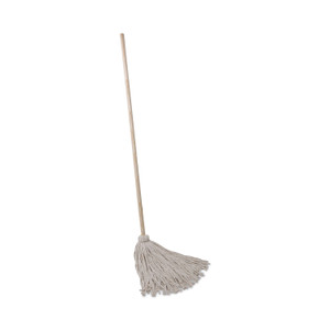 Boardwalk Handle/Deck Mops, #24 White Cotton Head, 54" Natural Wood Handle, 6/Pack (BWK124C) View Product Image