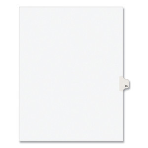 Avery Preprinted Legal Exhibit Side Tab Index Dividers, Avery Style, 10-Tab, 15, 11 x 8.5, White, 25/Pack
