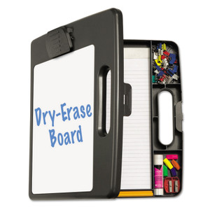 Officemate Portable Dry Erase Clipboard Case, 0.5" Clip Capacity, Holds 8.5 x 11 Sheets, Charcoal (OIC83382) View Product Image