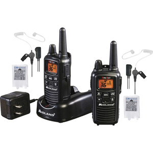 Midland LXT600BB FRS Business Radio Bundle - 36 Radio Channels - 22 FRS - Silent Operation, Hands-free - Nickel Metal Hydride (NiMH) - Black