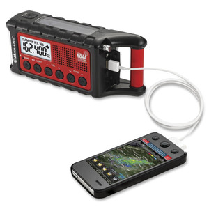 Midland Radio Corp Emergency Crank Radio ER310, Red/Black (MROER310) View Product Image