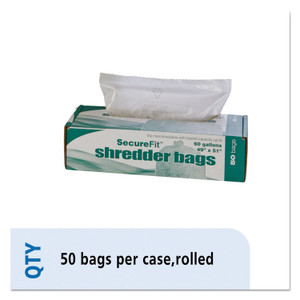 AbilityOne 8105015574982, Heavy-Duty Shredder Bags, 60 gal Capacity, 50/BX (NSN5574982) View Product Image